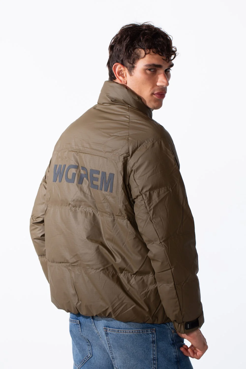 Men's Lightweight Waterproof Text Print Windbreaker Jacket - Image 2