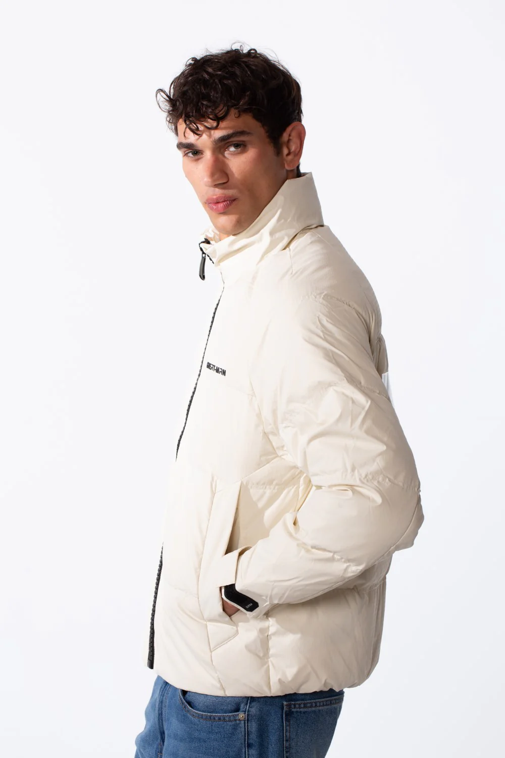 Men's Lightweight Waterproof Text Print Windbreaker Jacket - Image 8