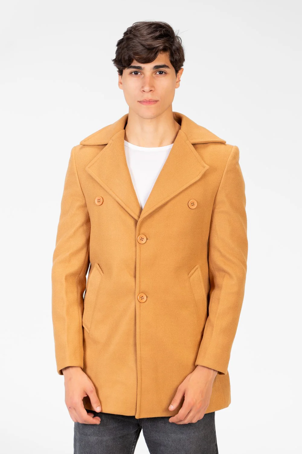 Men's Long Gogh Coat With Long Sleeves And Pockets - Image 5
