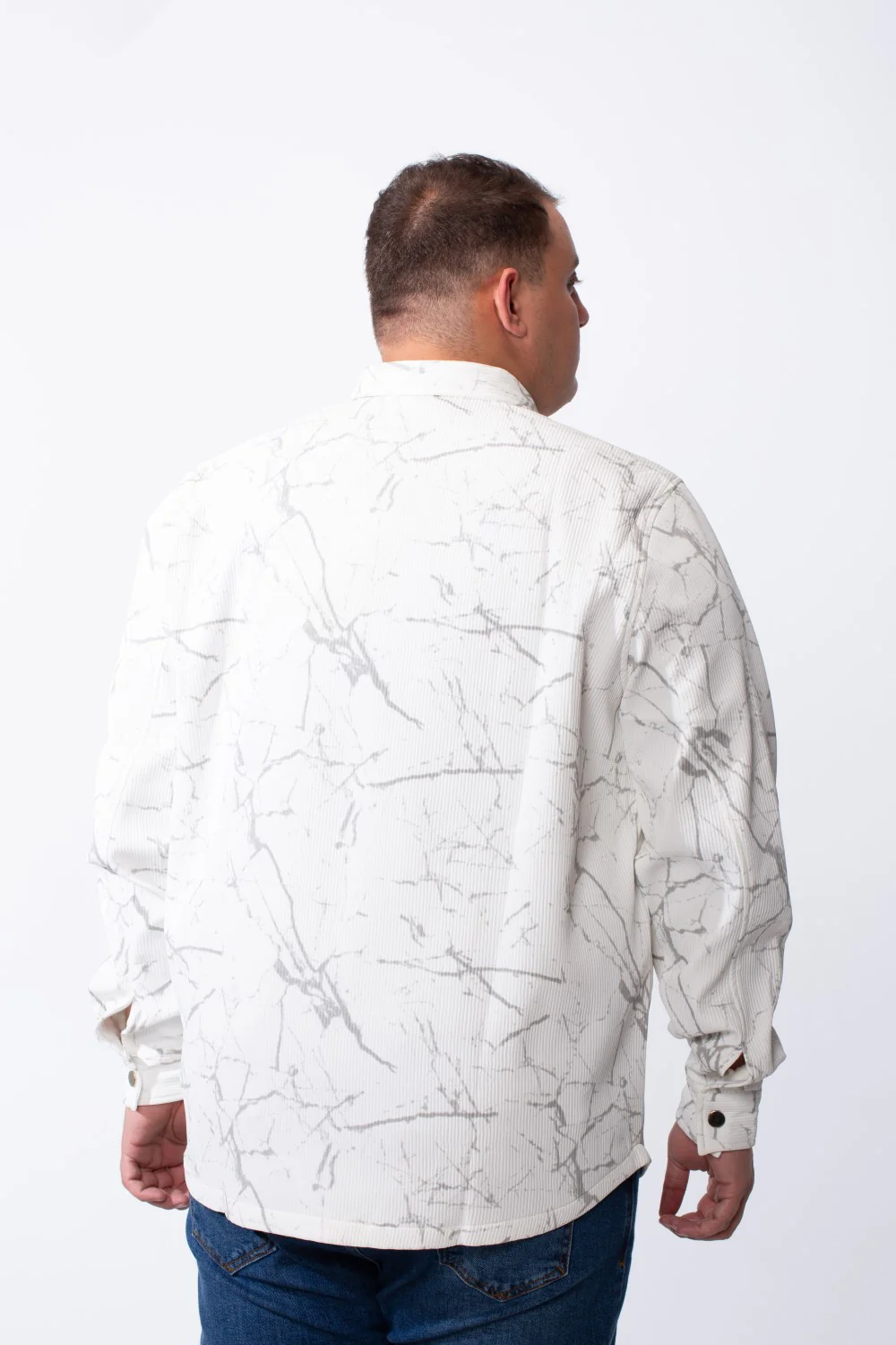 Men's Long Sleeve Classic Neck Jakar Unique Marble Pattern Textured Casual Tomato Store Big Size Shirt - Image 10