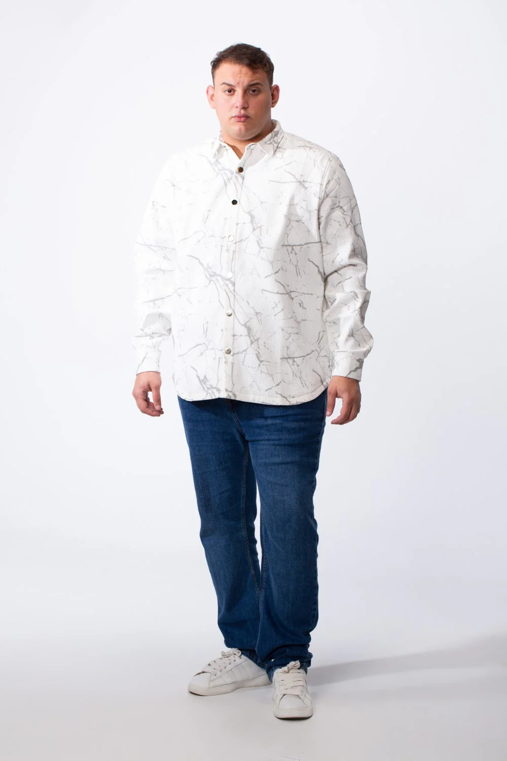 Men's Long Sleeve Classic Neck Jakar Unique Marble Pattern Textured Casual Tomato Store Big Size Shirt - Image 11