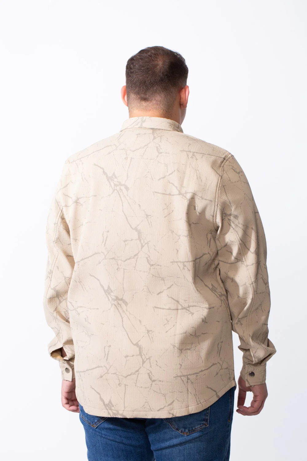 Men's Long Sleeve Classic Neck Jakar Unique Marble Pattern Textured Casual Tomato Store Big Size Shirt - Image 6