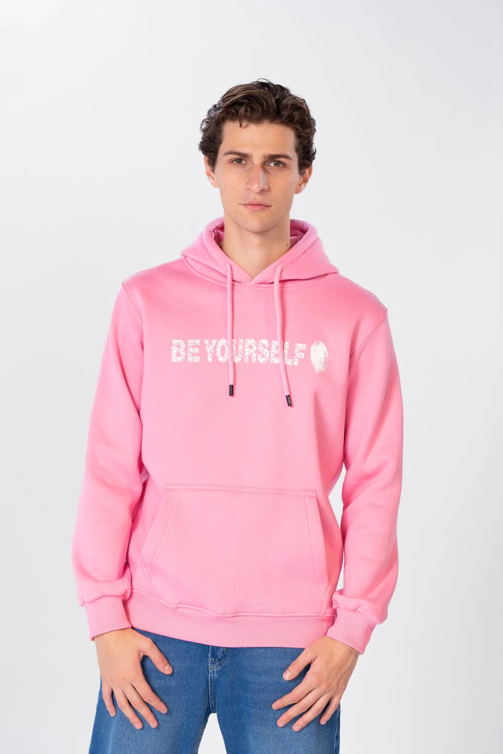 Men's Long Sleeve Hooded Sweatshirt Made Of Practical Melton Material - Image 7