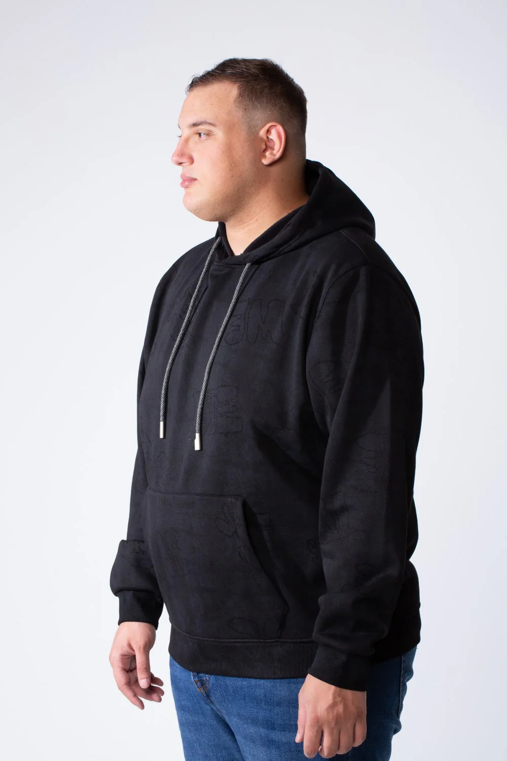Men's Long Sleeve Kangaroo Pocket With Graphic Pattern Casual Comfy Hooded Big Size Sweatshirt - Image 4