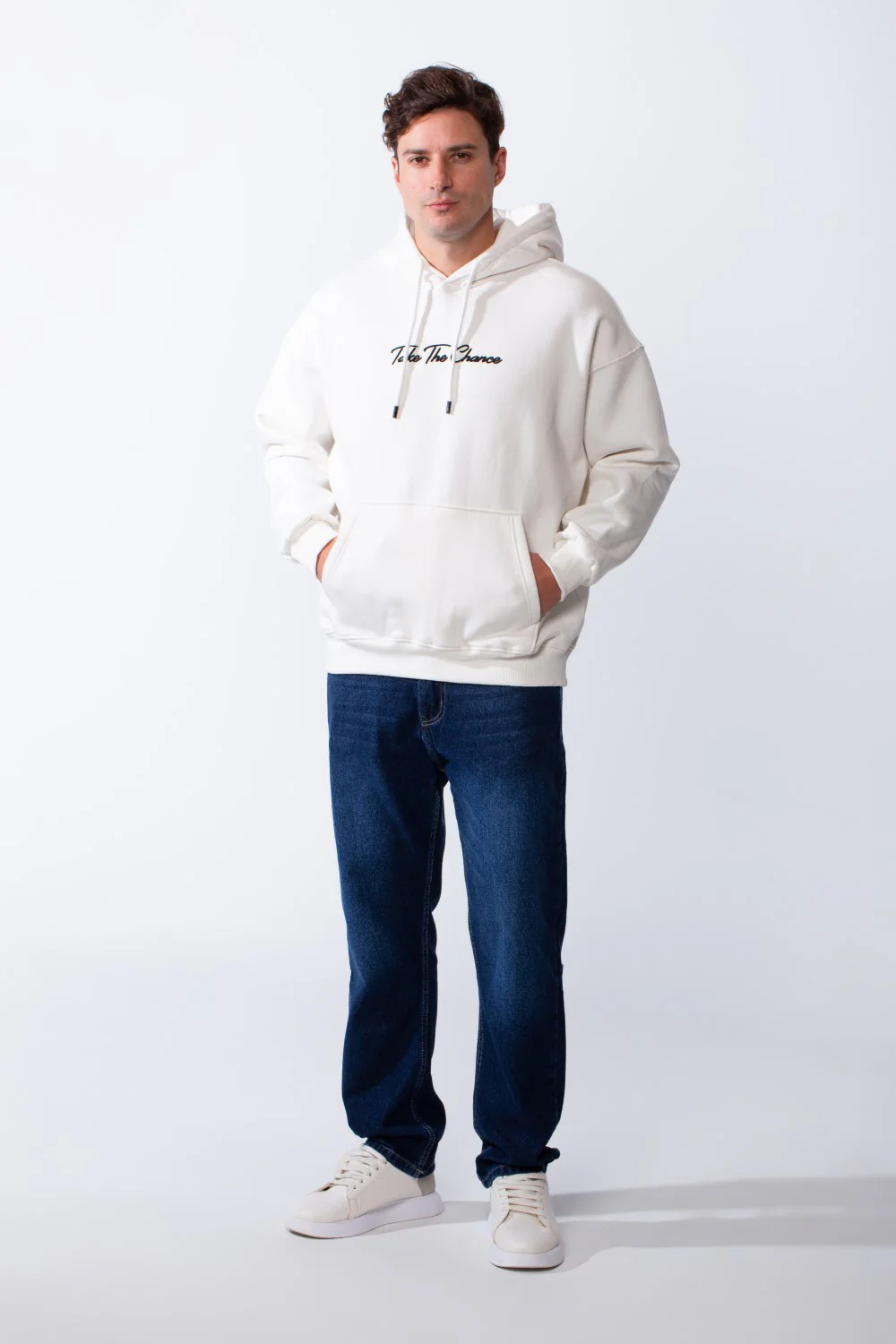 Men's Long Sleeve Kangaroo Pockets With Pack Graphic Print Casual Hooded Sweatshirt - Image 4