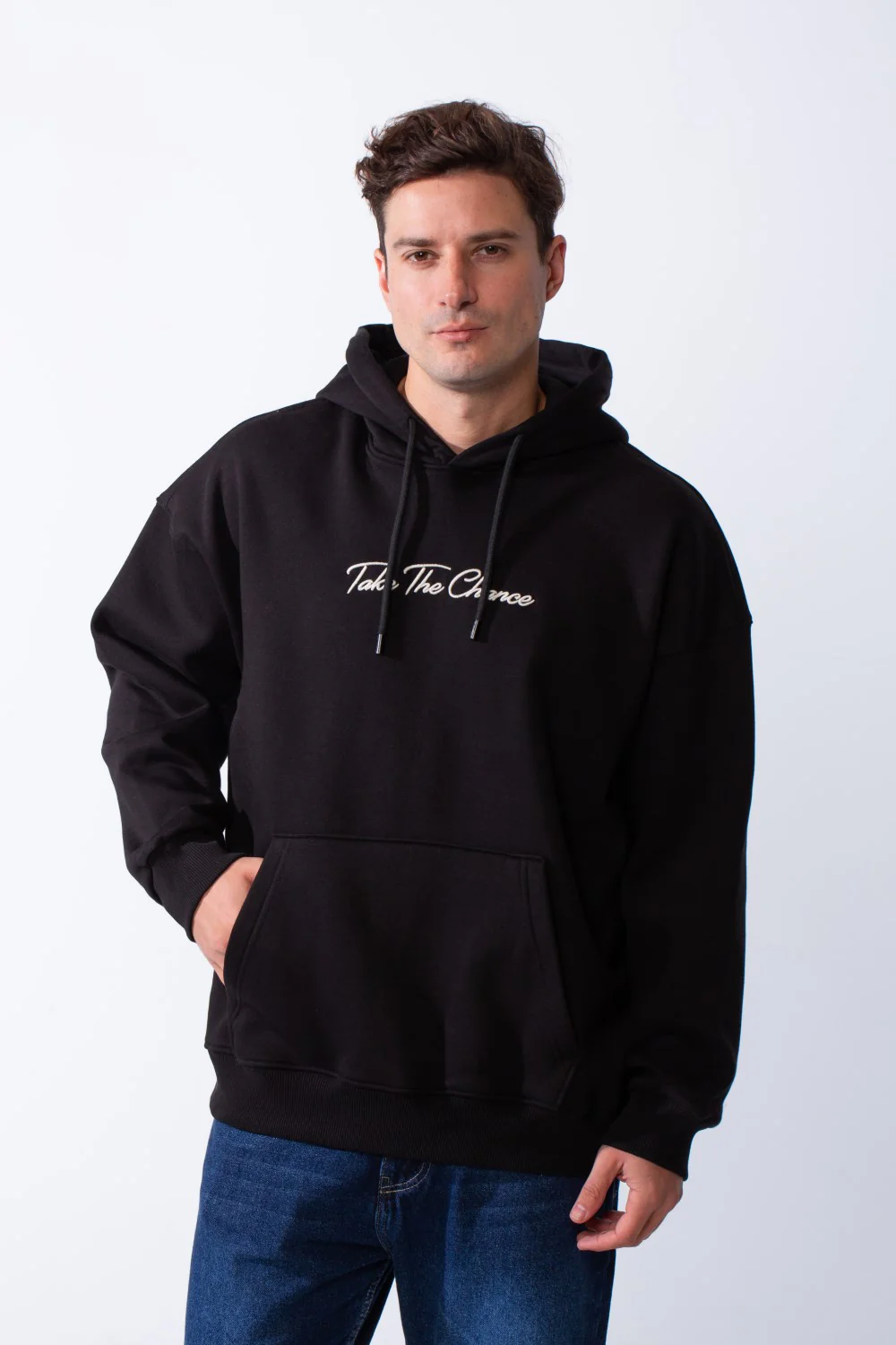 Men's Long Sleeve Kangaroo Pockets With Pack Graphic Print Casual Hooded Sweatshirt - Image 5