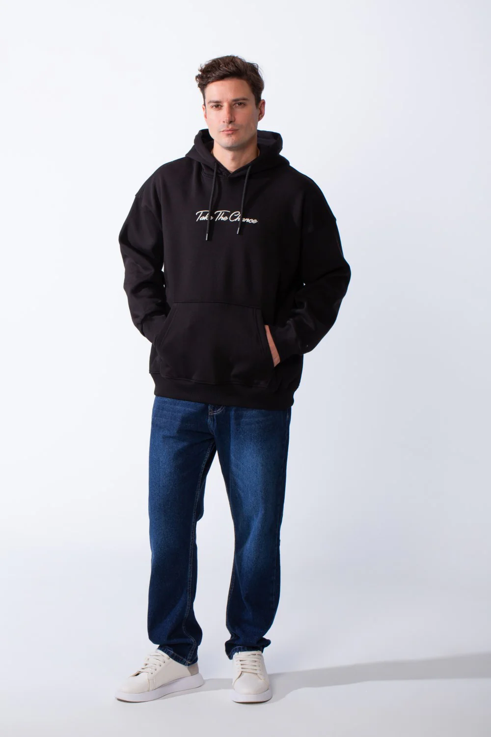 Men's Long Sleeve Kangaroo Pockets With Pack Graphic Print Casual Hooded Sweatshirt - Image 7