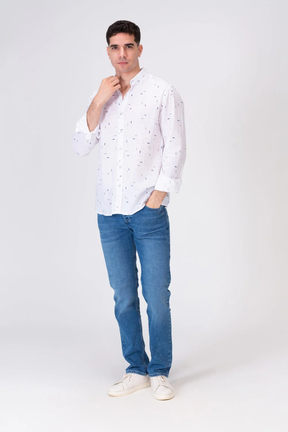 Mens Long Sleeve Printed Shirt With Comfortable Material For Every Day Fit - Image 10