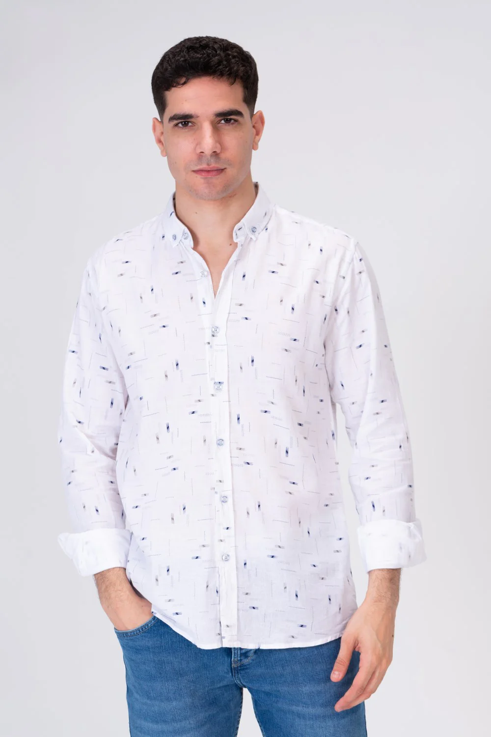 Mens Long Sleeve Printed Shirt With Comfortable Material For Every Day Fit - Image 12