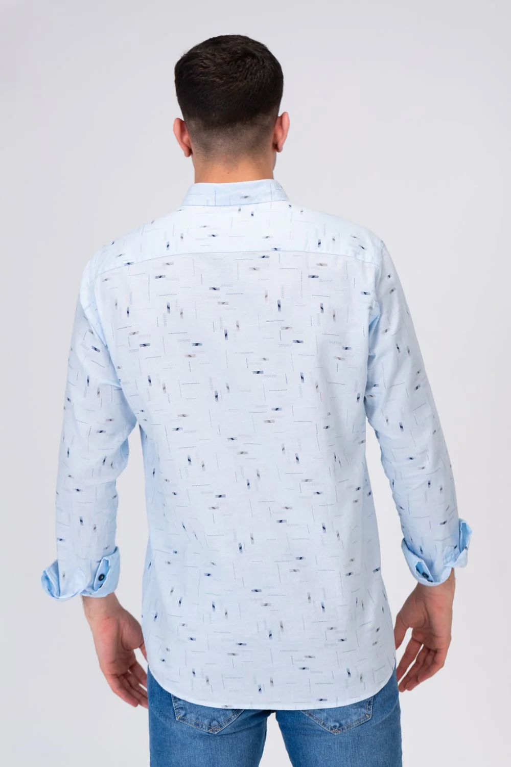 Mens Long Sleeve Printed Shirt With Comfortable Material For Every Day Fit - Image 5