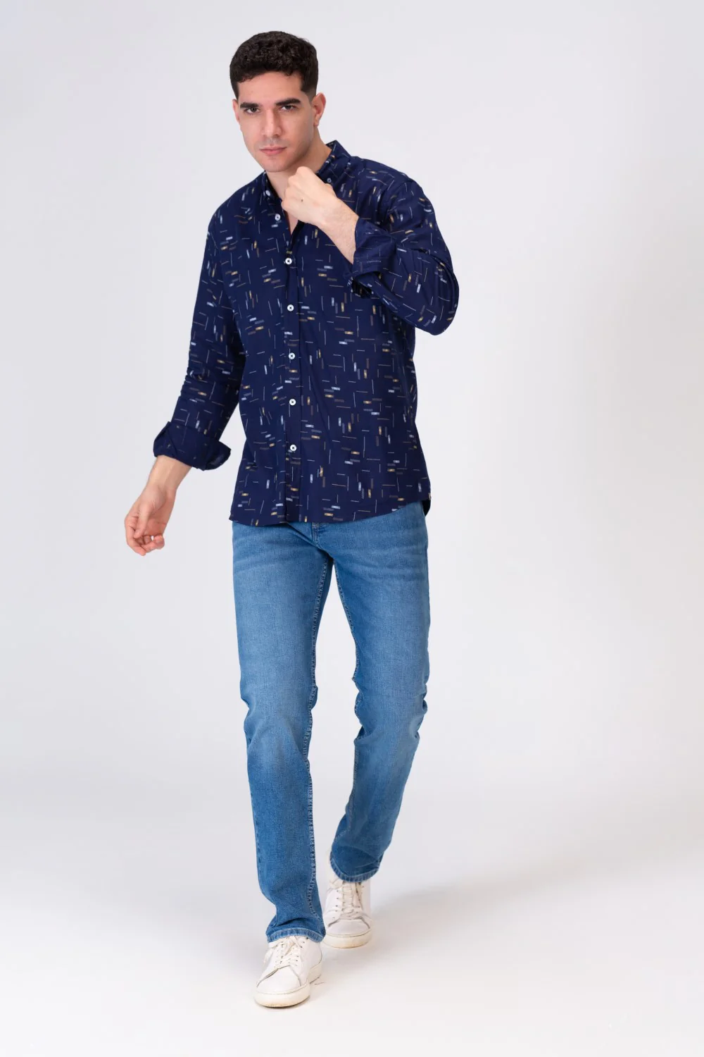 Mens Long Sleeve Printed Shirt With Comfortable Material For Every Day Fit - Image 7