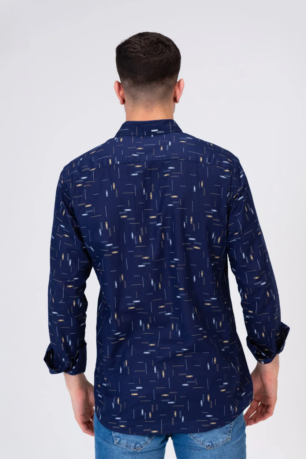 Mens Long Sleeve Printed Shirt With Comfortable Material For Every Day Fit - Image 8