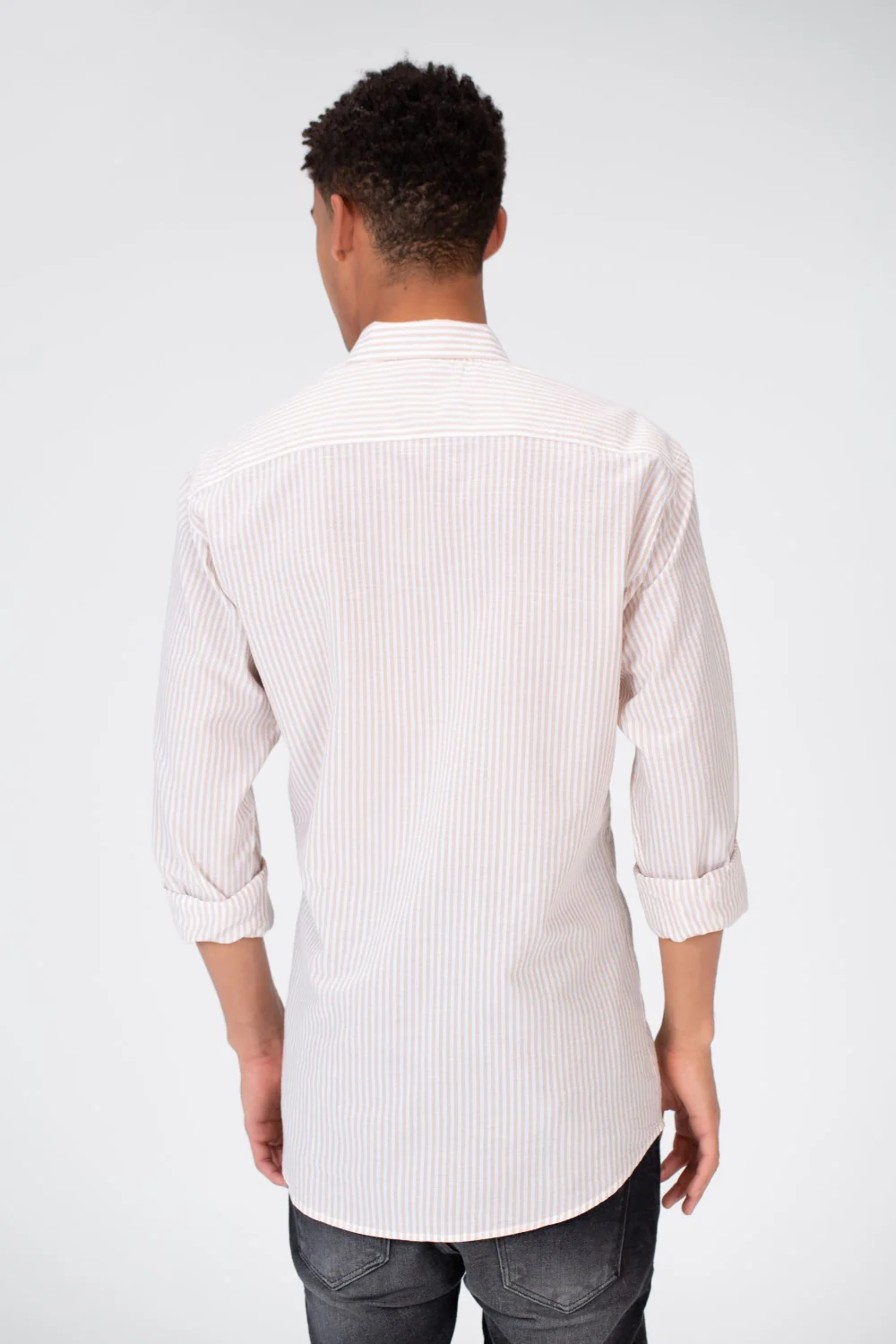 Men's Long Sleeve Slim Fit Striped Shirt - Image 2