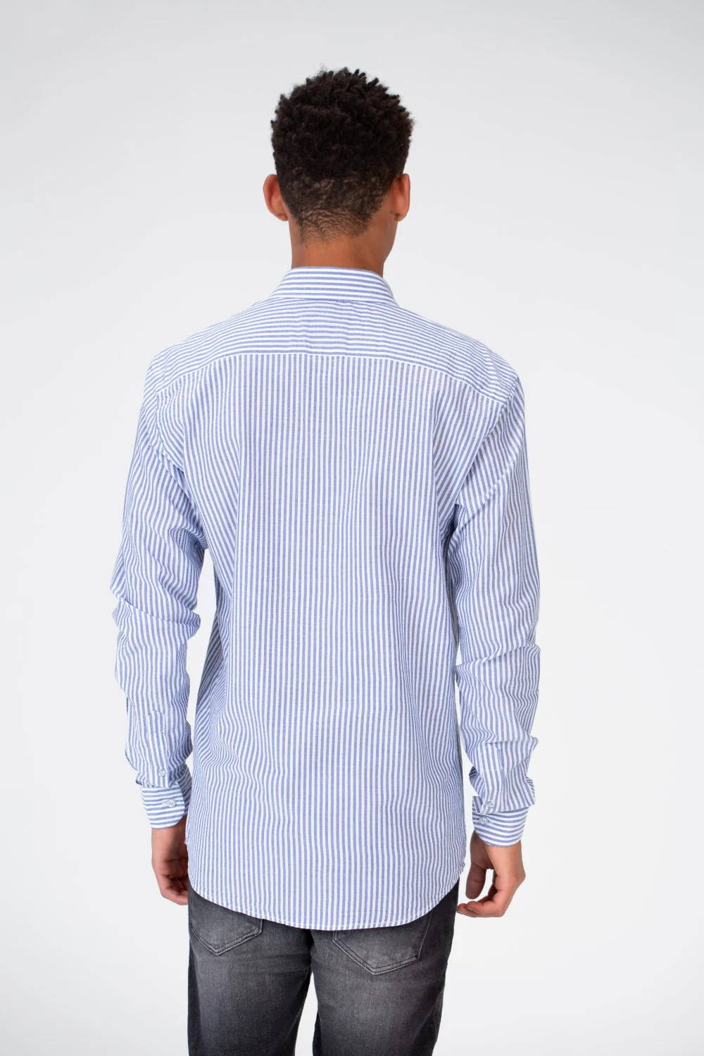 Men's Long Sleeve Slim Fit Striped Shirt - Image 8