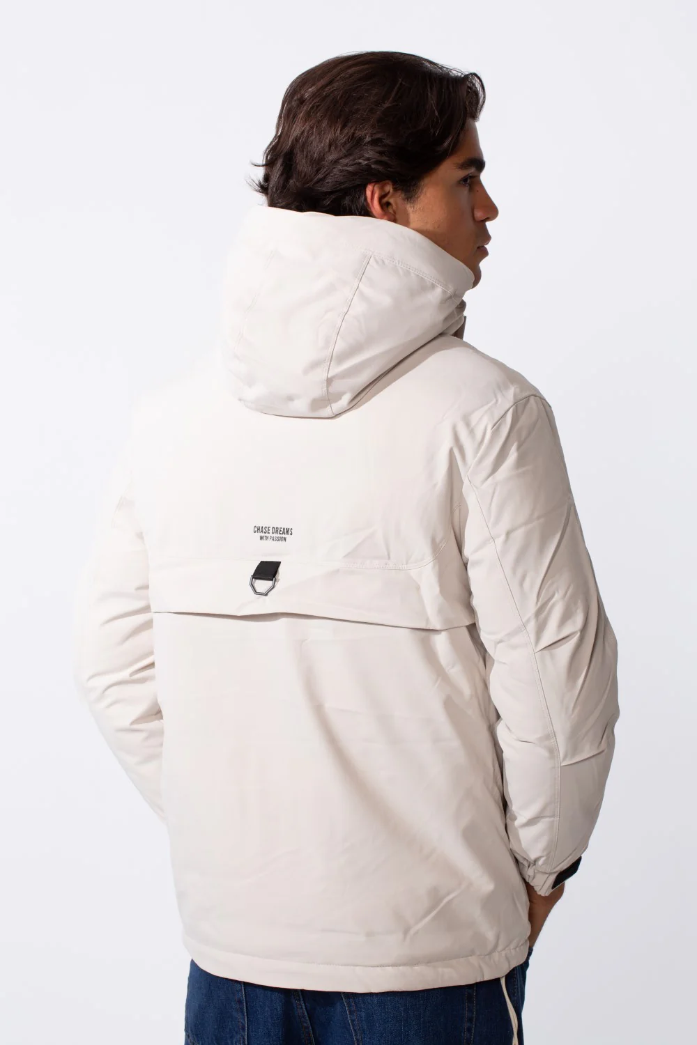 Men's Long Sleeve Tomato Hood Front Pockets Jacket - Image 2