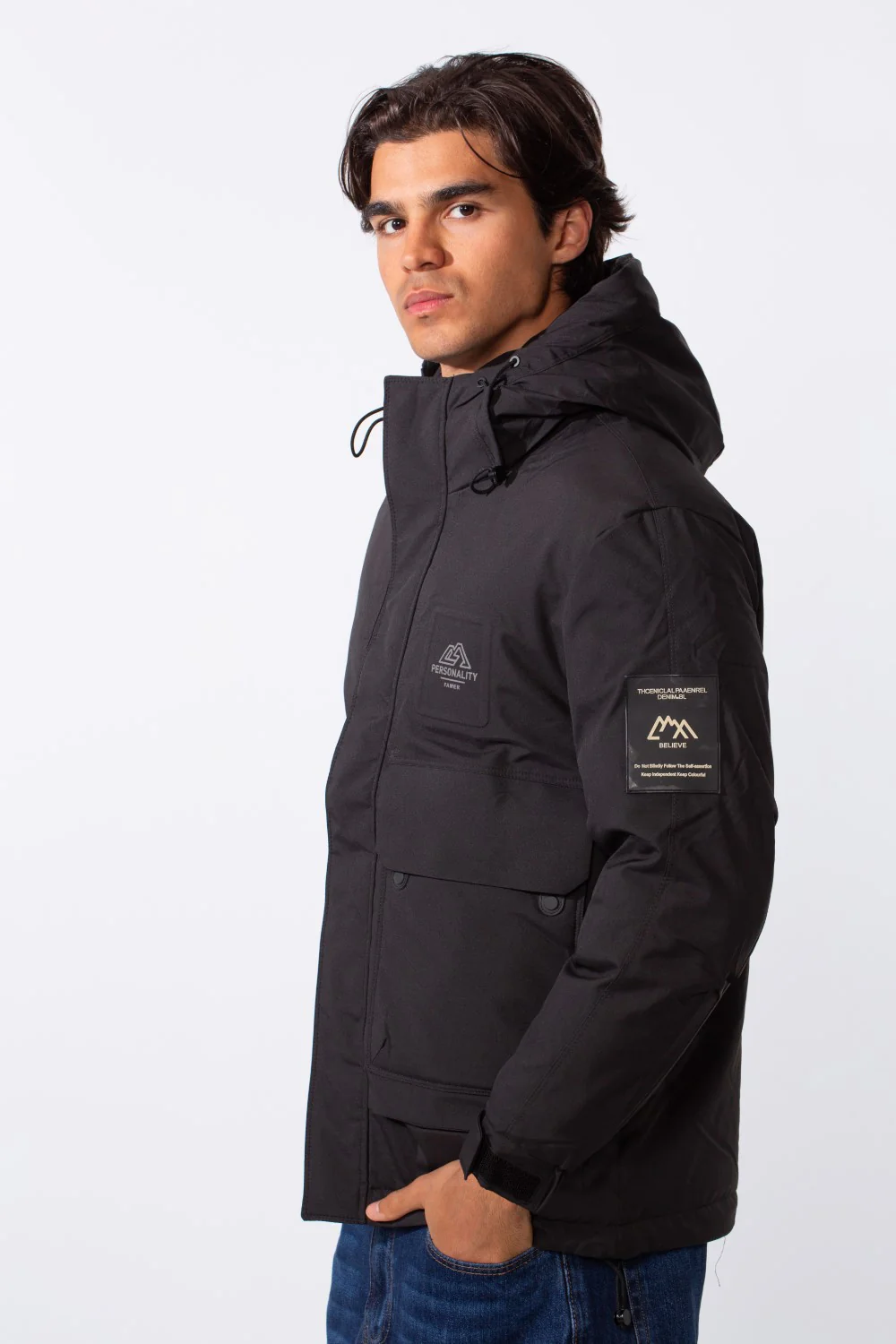 Men's Long Sleeve Tomato Hood Front Pockets Jacket - Image 8