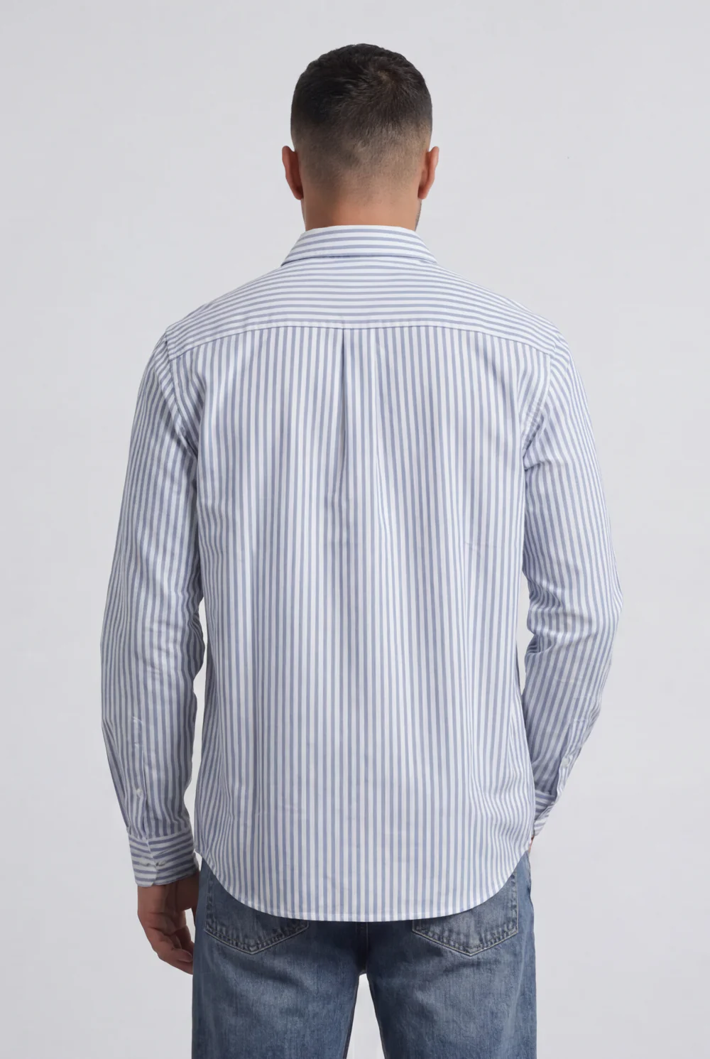Men's Long Sleeve Vertical Striped Shirt Regular Fit for Any Occasion Tomato Store - Image 13