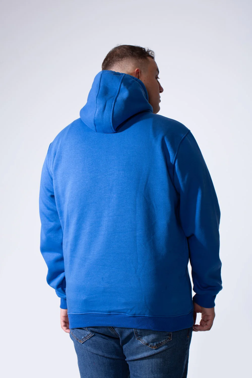 Men's Long Sleeve With Chest Text Print Front Kangaroo Pocket Comfy For Everyday Wear Hooded Big Size Sweatshirt - Image 10