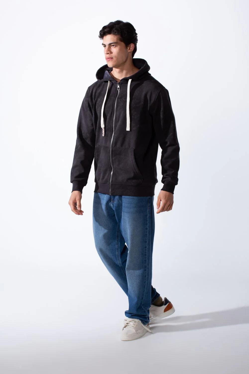 Men's Long sleeve Zip-Up Tie Dye Pattern Slim Fit Hooded Sweatshirt - Image 11
