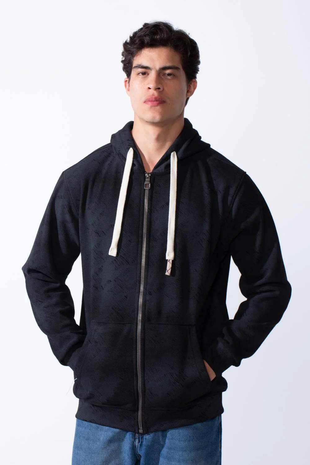 Men's Long sleeve Zip-Up Tie Dye Pattern Slim Fit Hooded Sweatshirt - Image 5