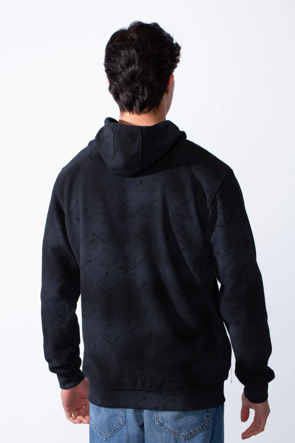 Men's Long sleeve Zip-Up Tie Dye Pattern Slim Fit Hooded Sweatshirt - Image 6