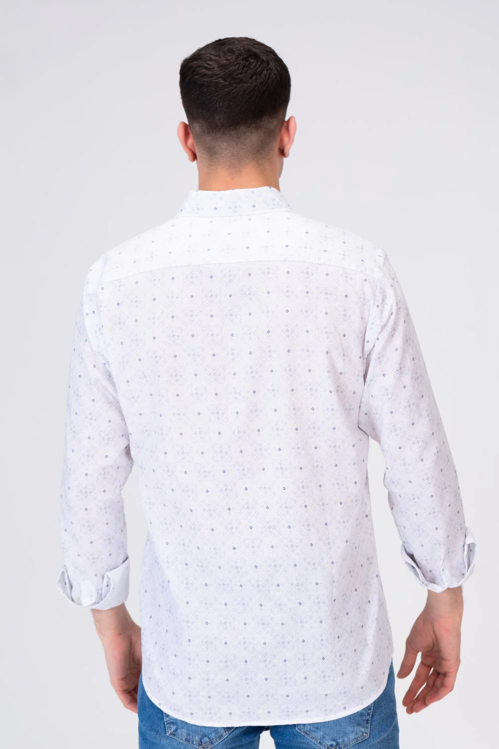 Mens Long Sleeved Shirt Printed With Comfortable Summer Material - Image 5