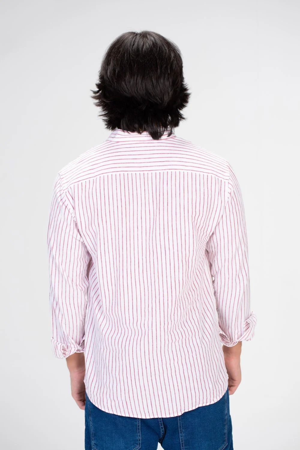 Mens Long Sleeved Slimfit Shirt With Comfortable Linen Material - Image 5