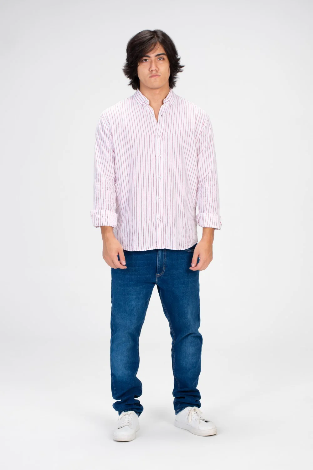 Mens Long Sleeved Slimfit Shirt With Comfortable Linen Material - Image 6