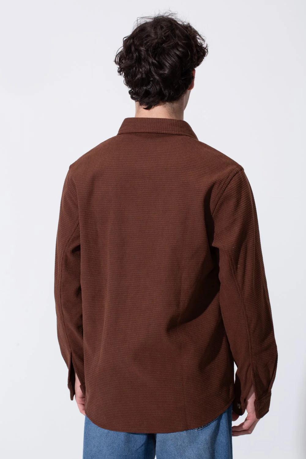 Men's Long Sleeved Winter Regular Fit Velvet Shirt - Image 10