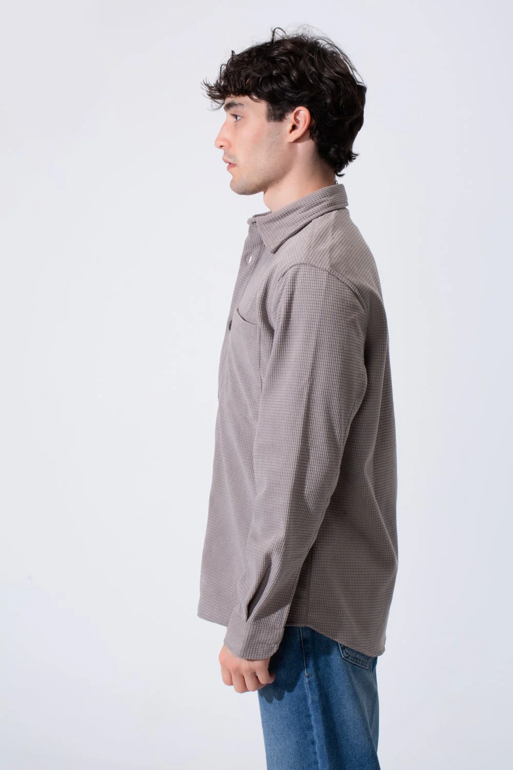 Men's Long Sleeved Winter Regular Fit Velvet Shirt - Image 15