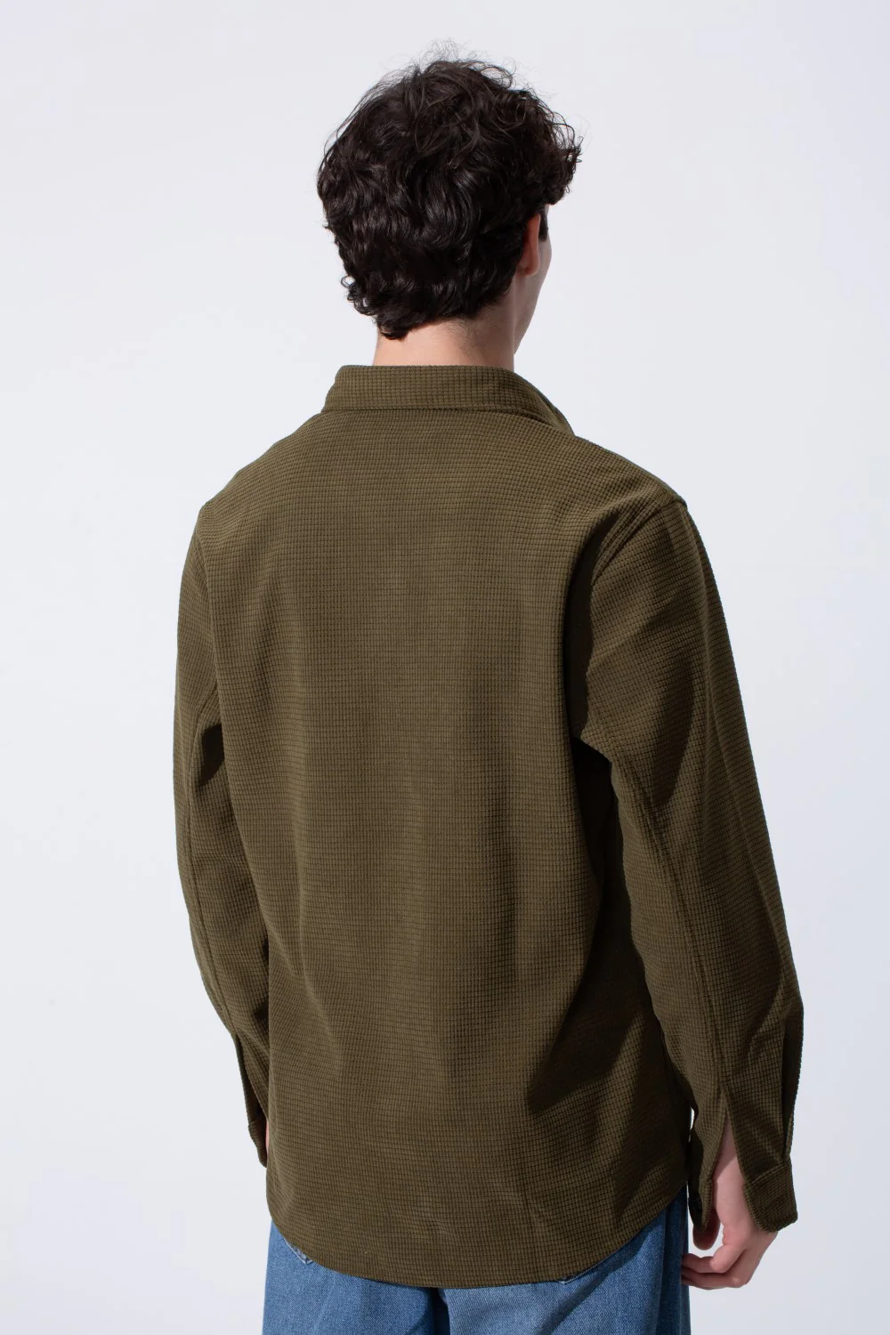 Men's Long Sleeved Winter Regular Fit Velvet Shirt - Image 18