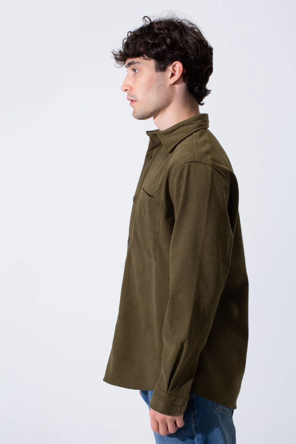 Men's Long Sleeved Winter Regular Fit Velvet Shirt - Image 19