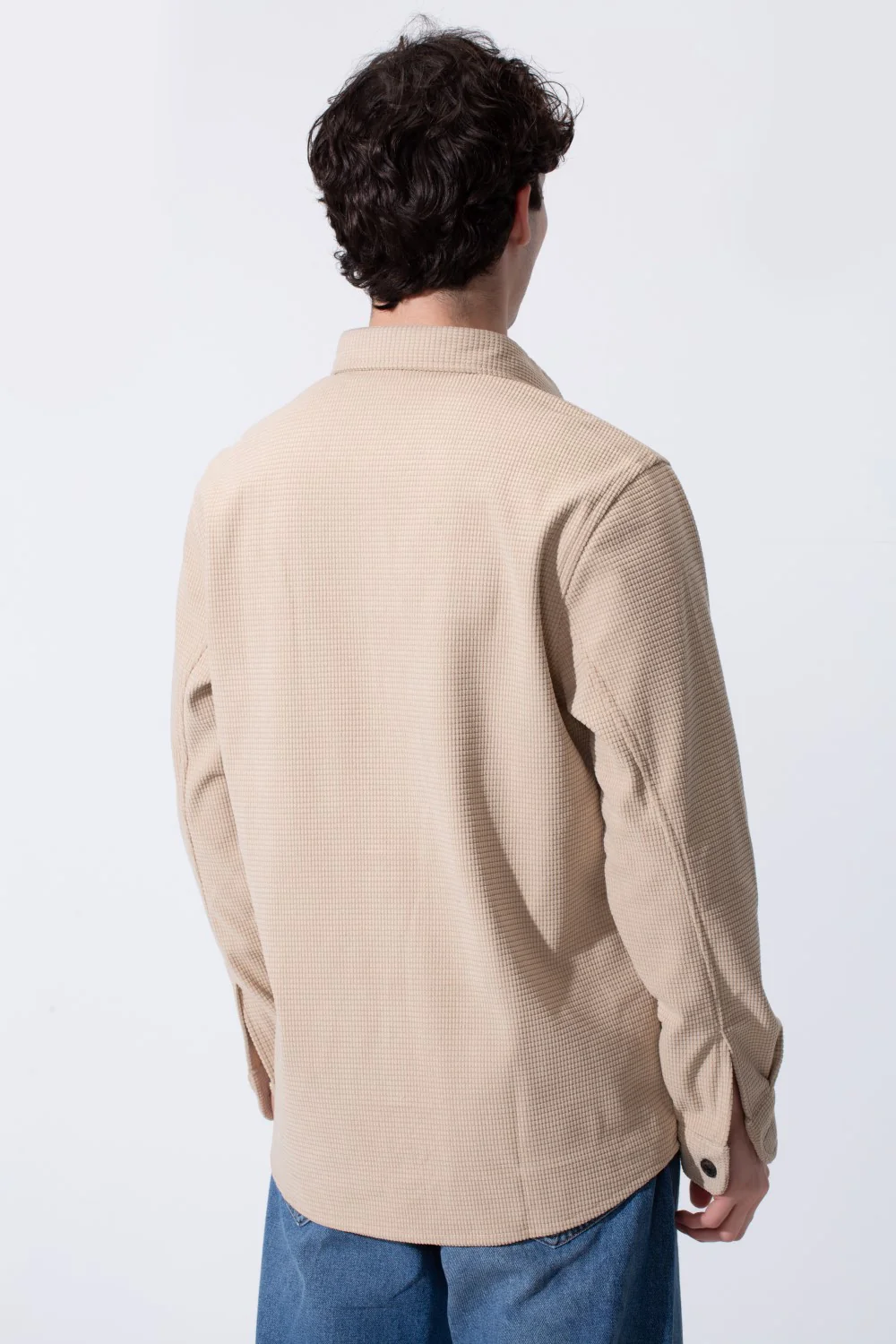Men's Long Sleeved Winter Regular Fit Velvet Shirt - Image 2