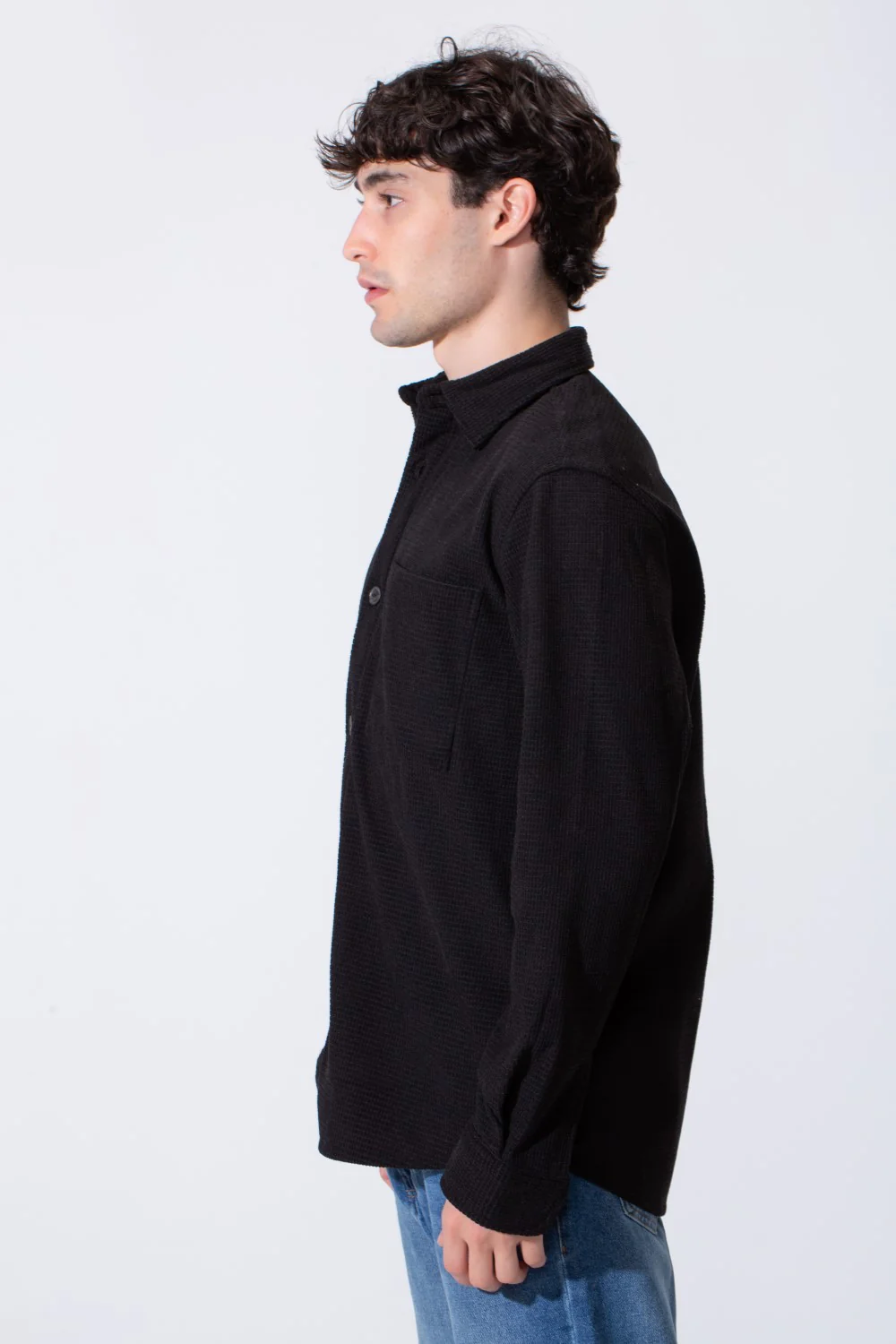 Men's Long Sleeved Winter Regular Fit Velvet Shirt - Image 7