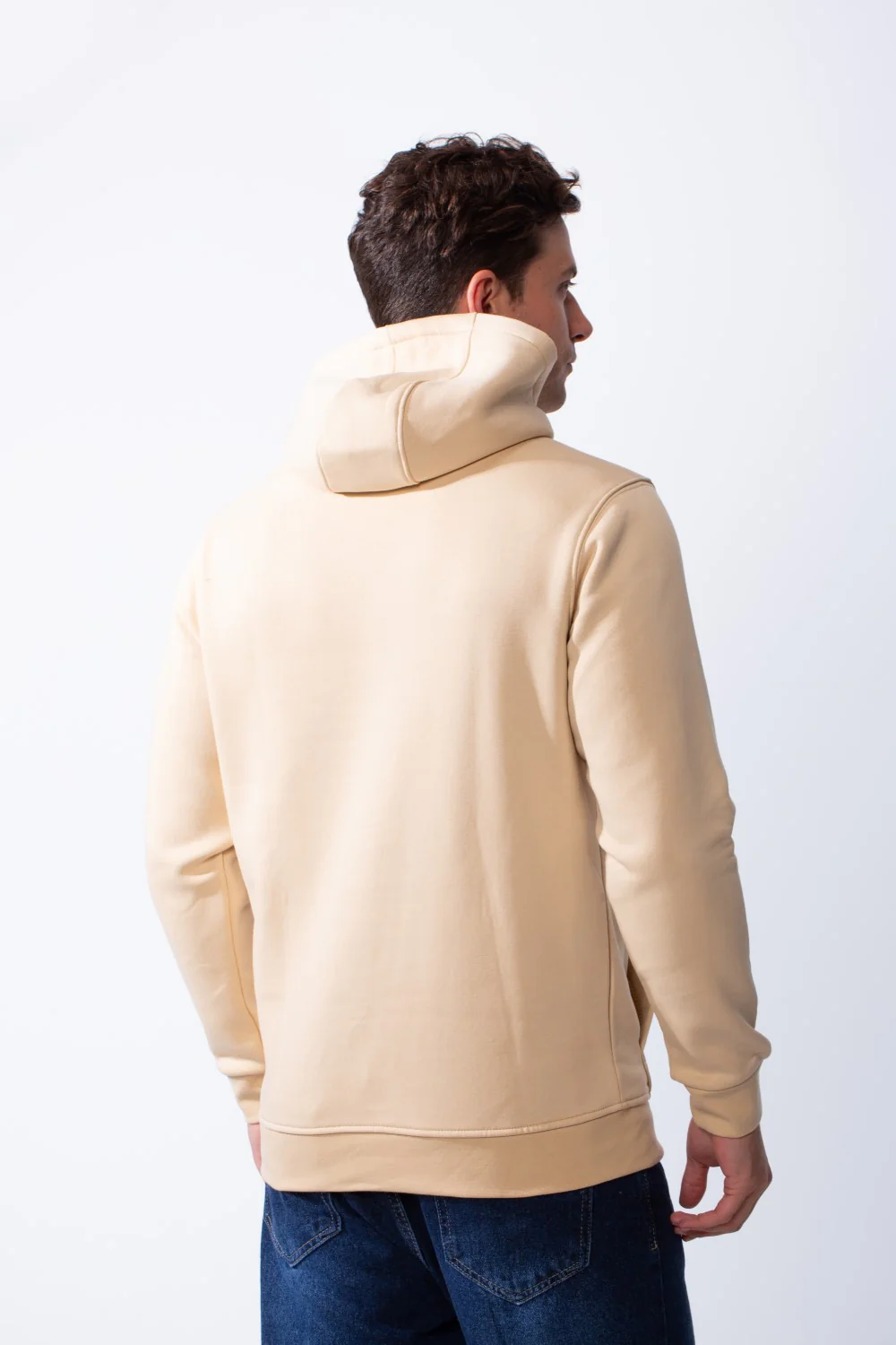 Men's Long Sleeves Kangaroo Pockets Detailed With Graphic Print And Text Everyday Style Melton slim Fit Sweatshirt - Image 2