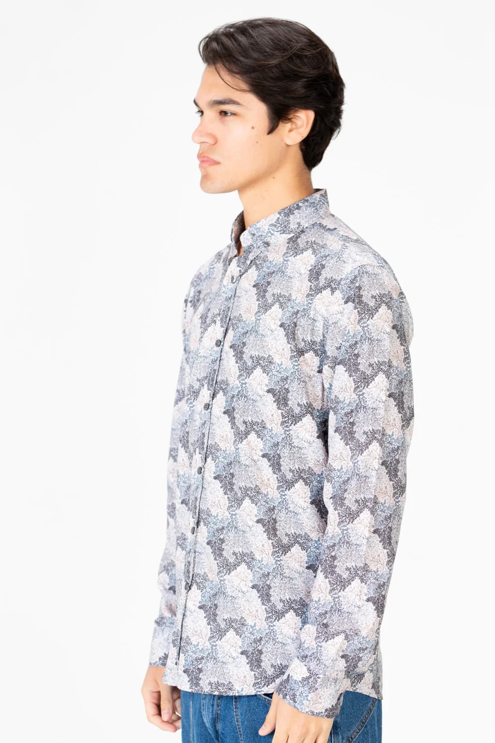Men's Long Sleeves Slim Fit Poplin Jakar Shirt - Image 3