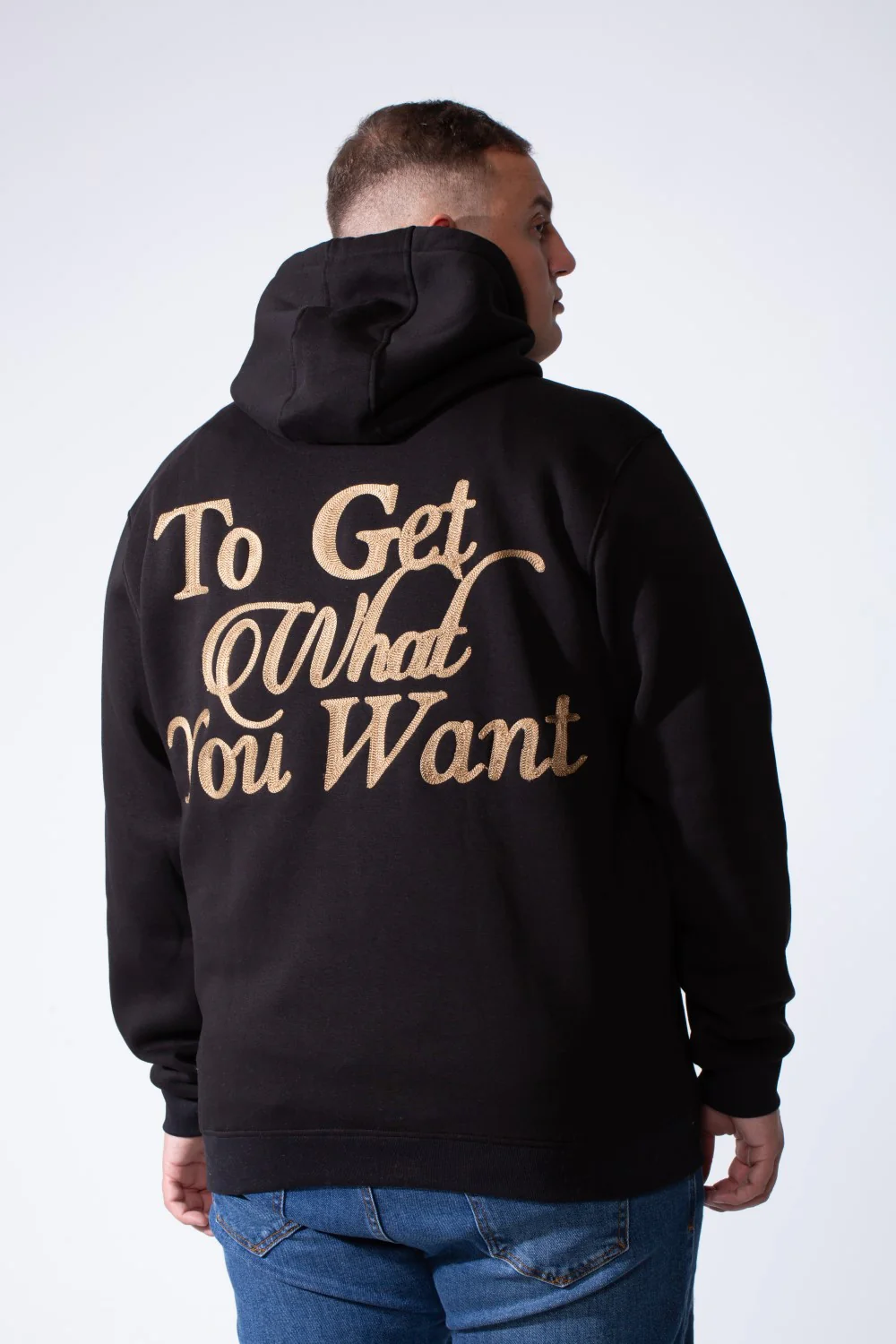 Men's Long Sleeves Textured Front Kangaroo Pocket Comfy Big Size Hooded Melton Sweatshirt - Image 6