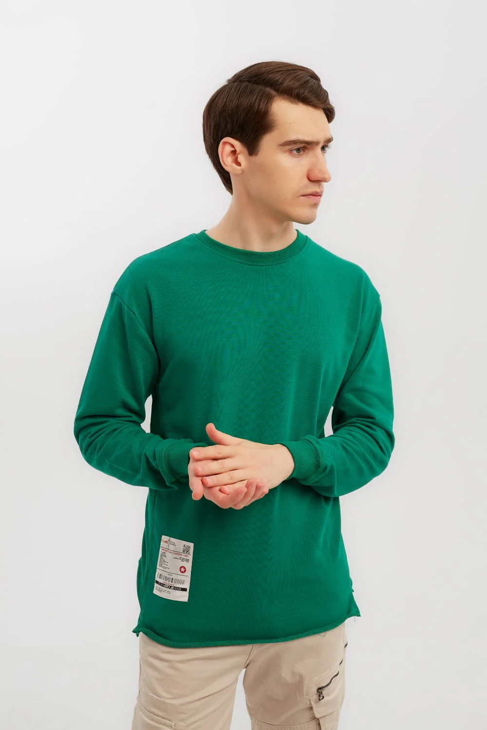 Men's Long Style Regular Fit Basic Made Of Comfort Cotton Long Sleeves Winter Sweatshirt - Image 3