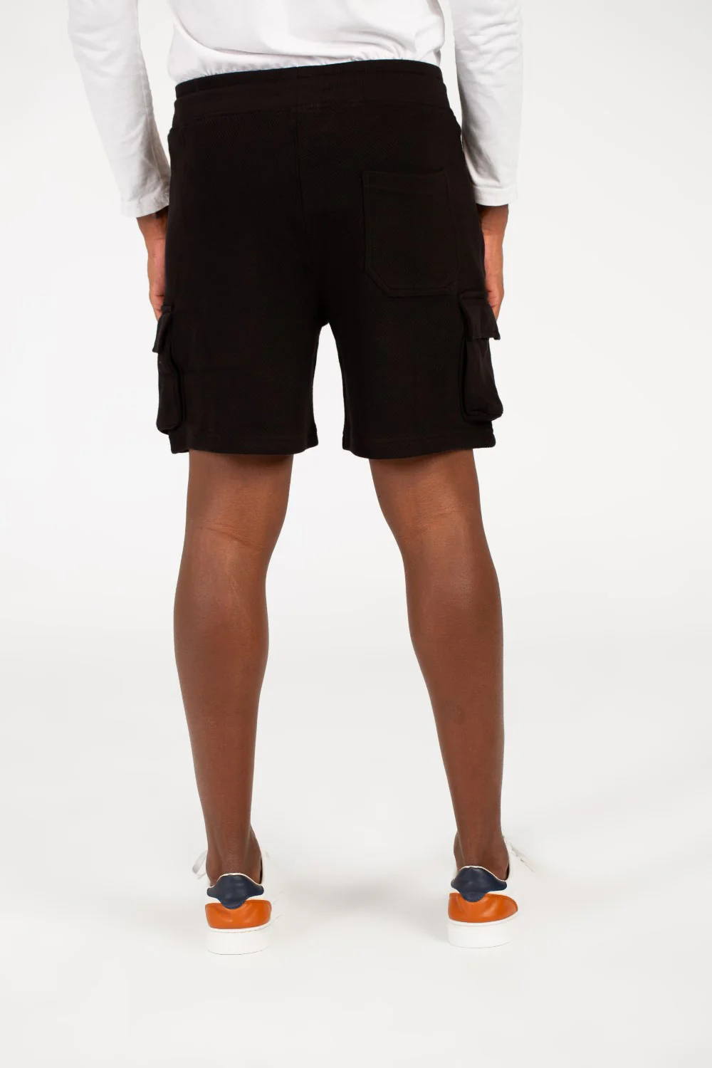 Men's Melton Elastic Waistband Side Pockets Short - Image 2