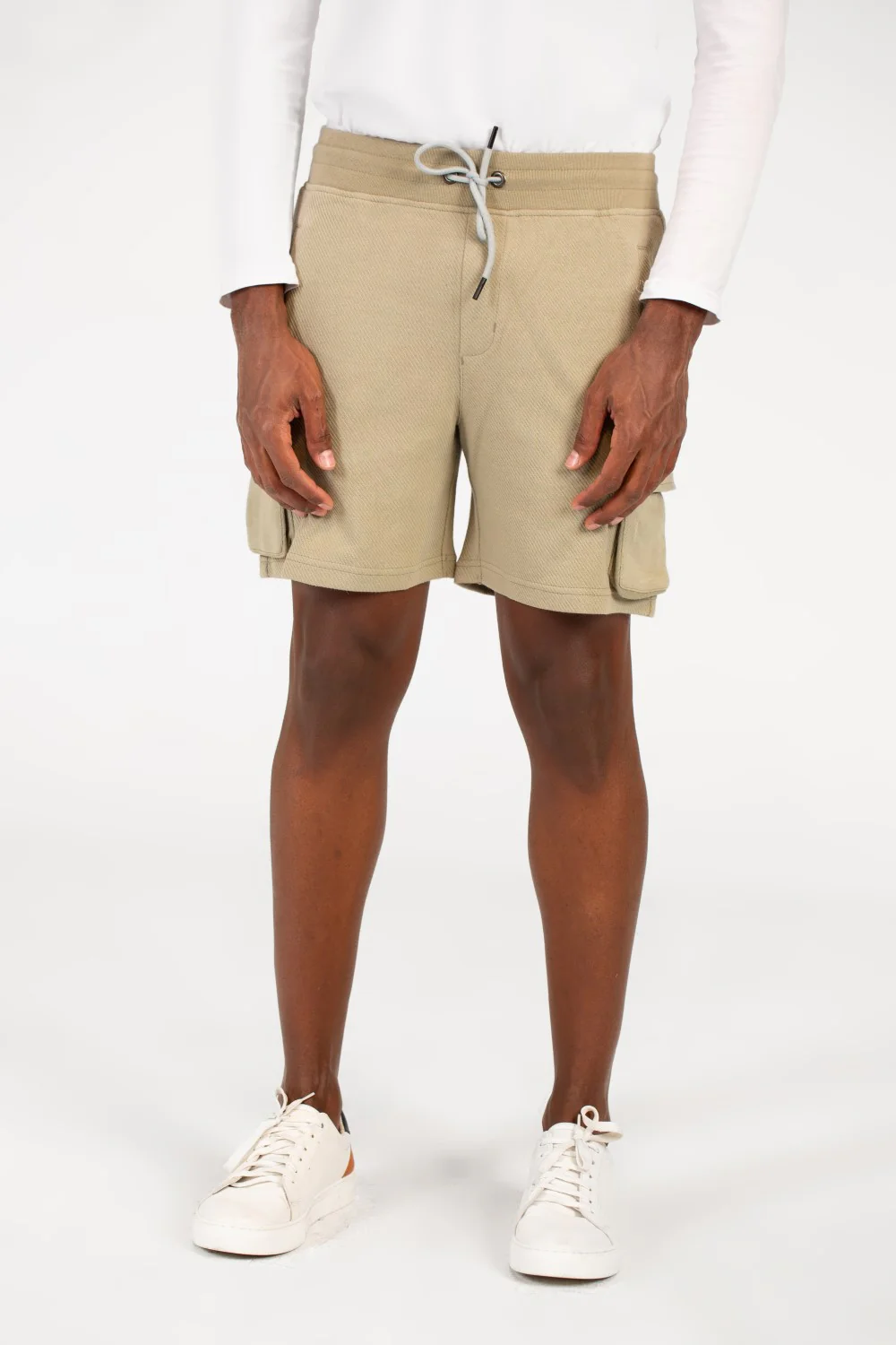 Men's Melton Elastic Waistband Side Pockets Short - Image 5