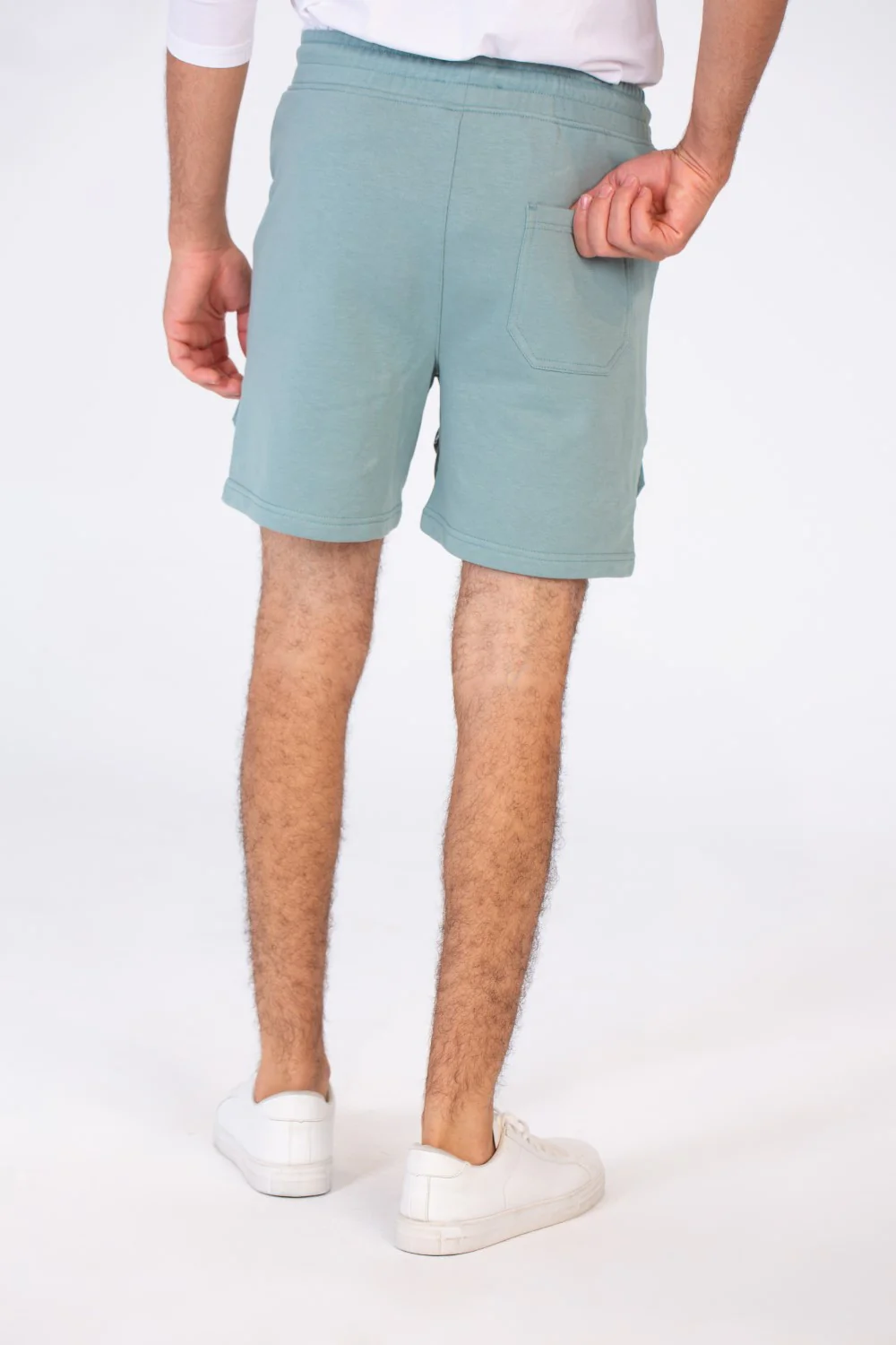 Men's Melton Short With Distinctive Front Pockets And An Elastic Band In The Middle - Image 11