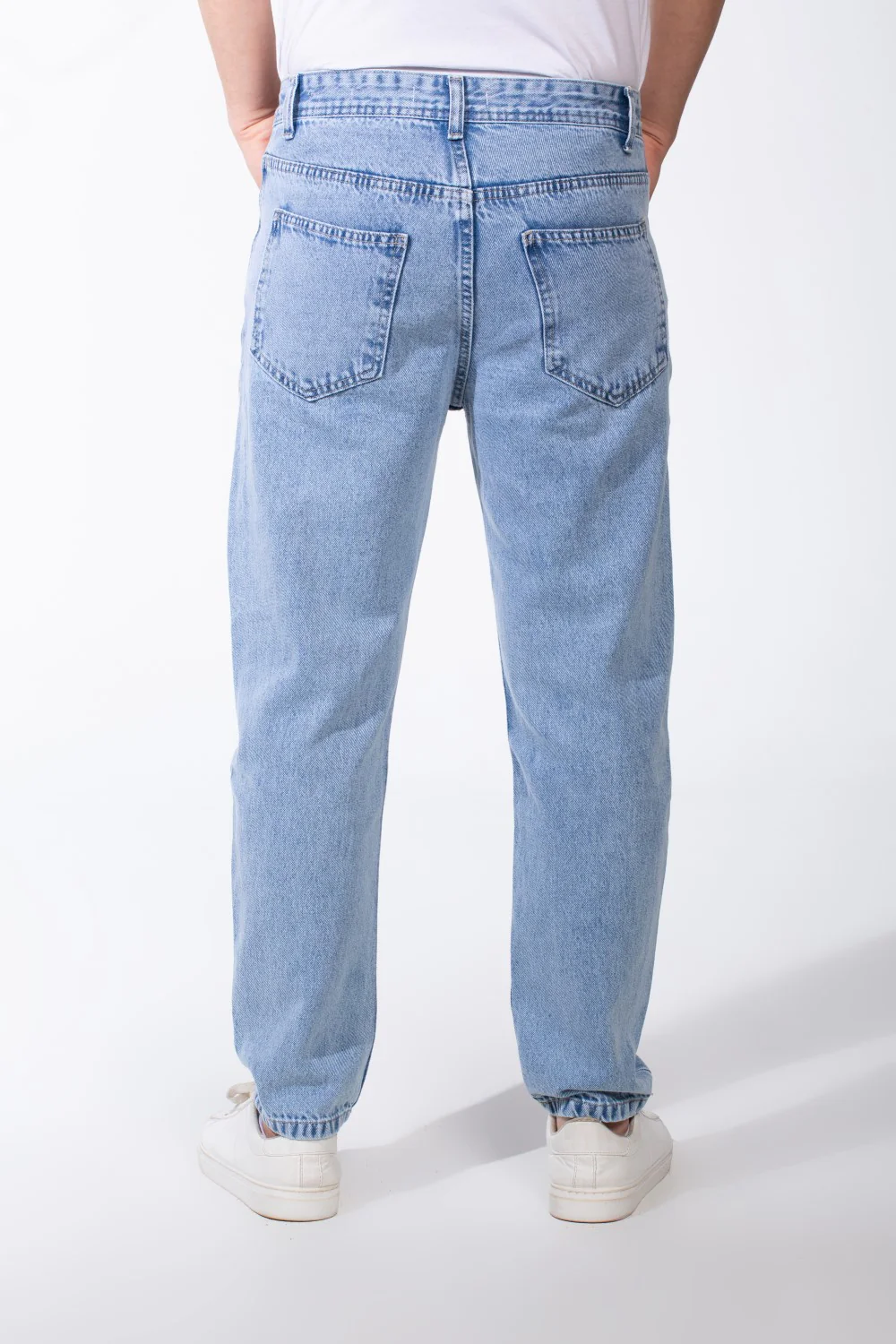 Men's Mid-Wash Tapered Jeans Tailored Look Five Pocket Design Boyfriend Versatile Denims Pants - Image 16