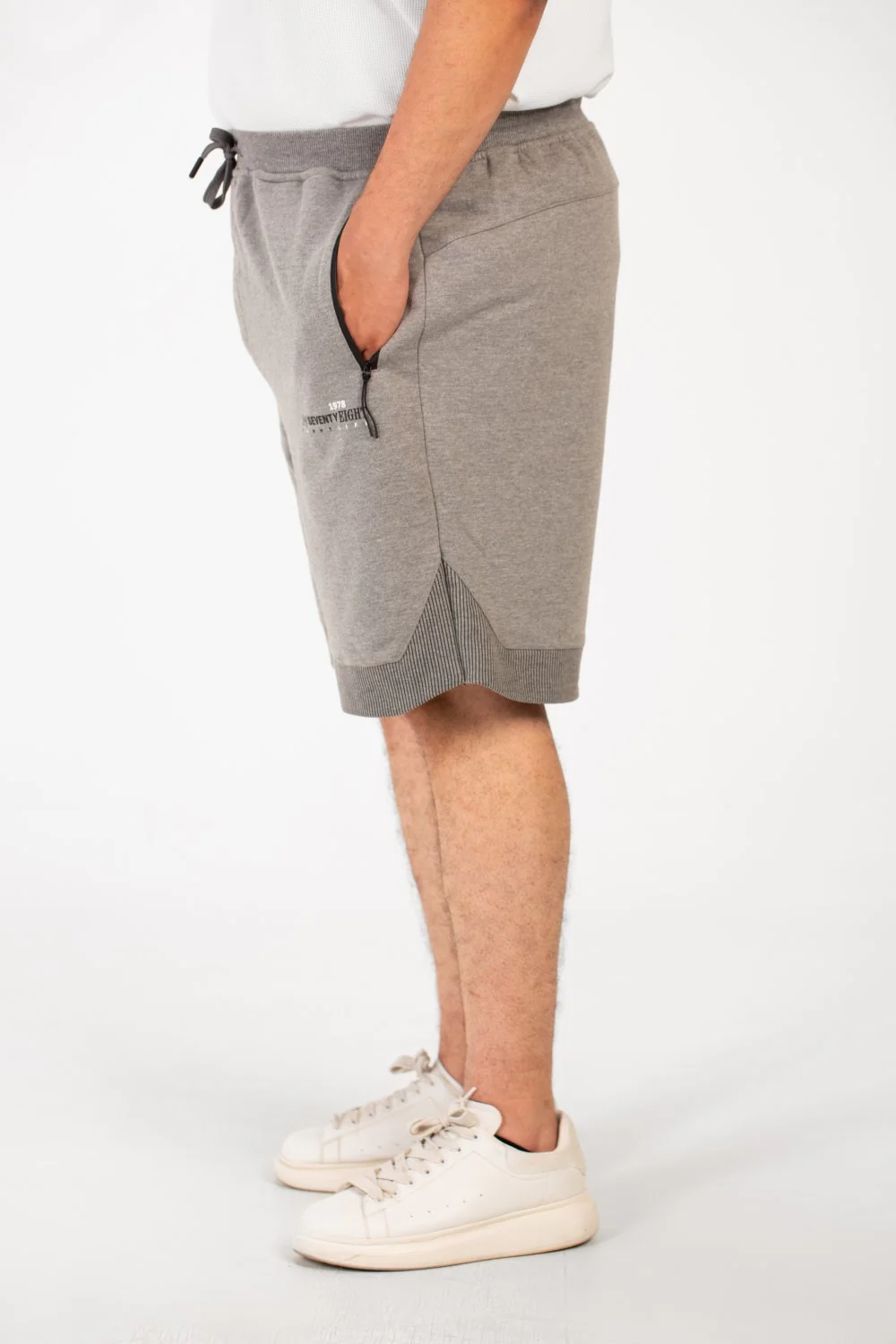 Men's Milton Basic Big Size Short Modern Design With A Side Text Print - Image 8