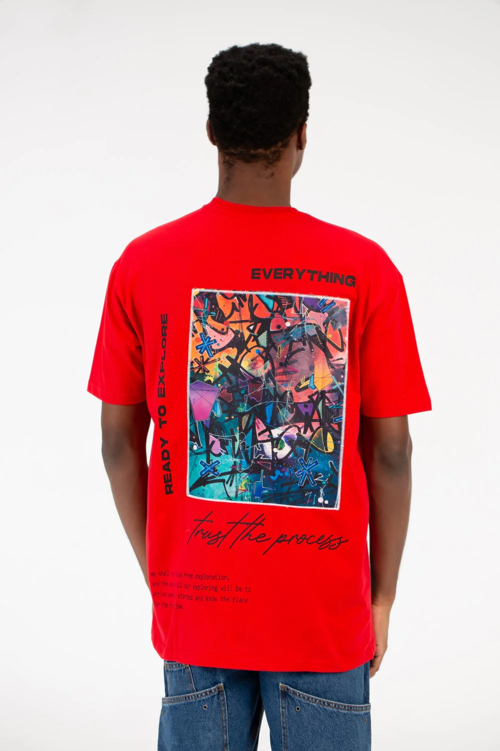 Men's Milton Graphic Print Crew Neck Oversize T-Shirt - Image 10