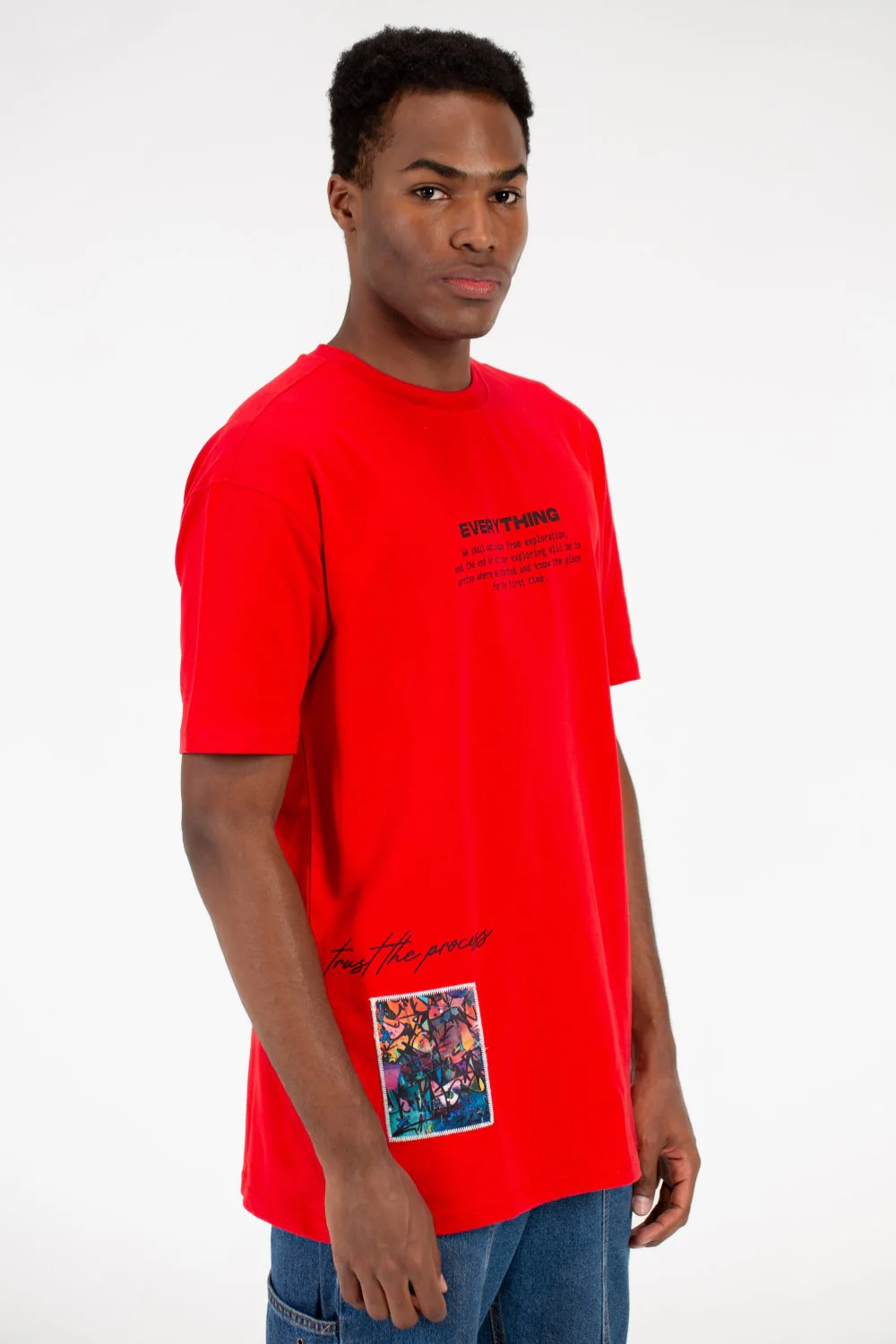 Men's Milton Graphic Print Crew Neck Oversize T-Shirt - Image 11