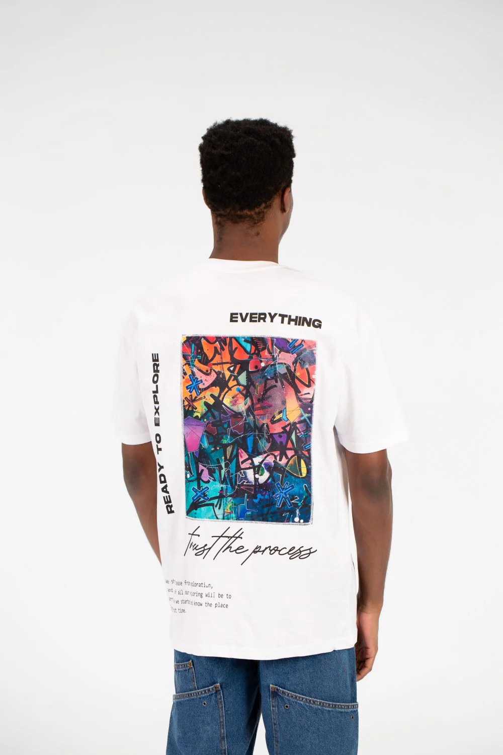 Men's Milton Graphic Print Crew Neck Oversize T-Shirt - Image 14