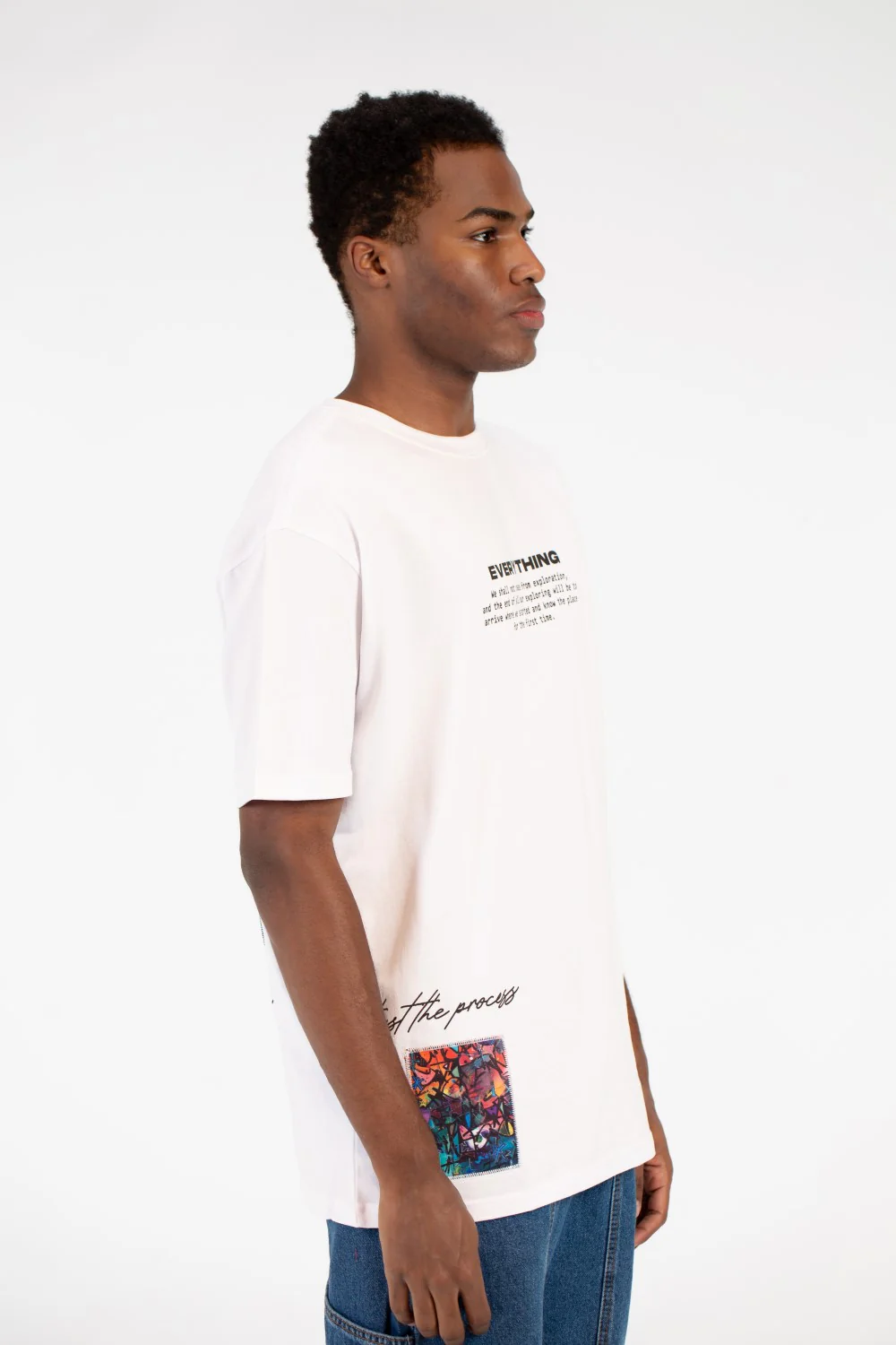 Men's Milton Graphic Print Crew Neck Oversize T-Shirt - Image 15