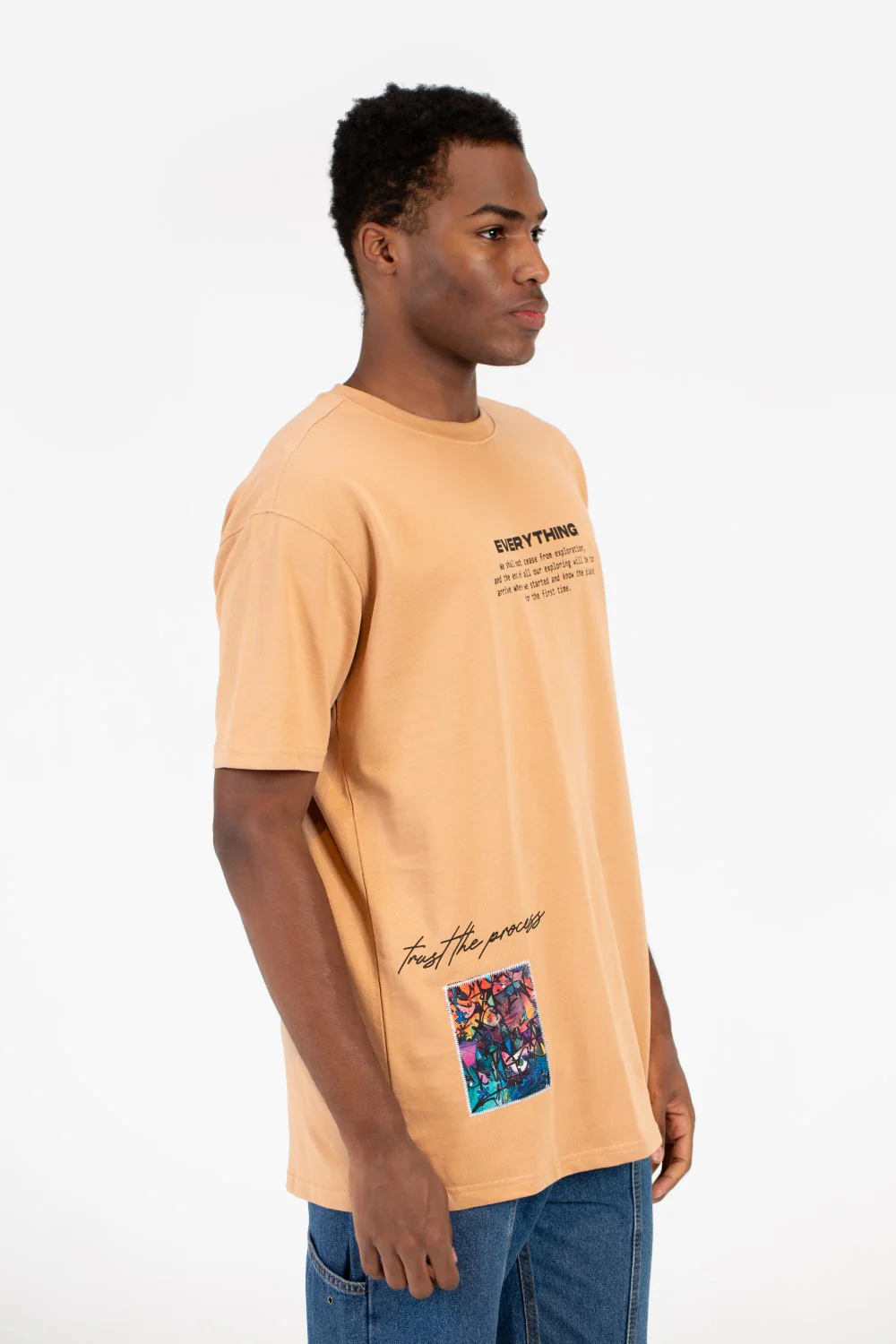 Men's Milton Graphic Print Crew Neck Oversize T-Shirt - Image 3
