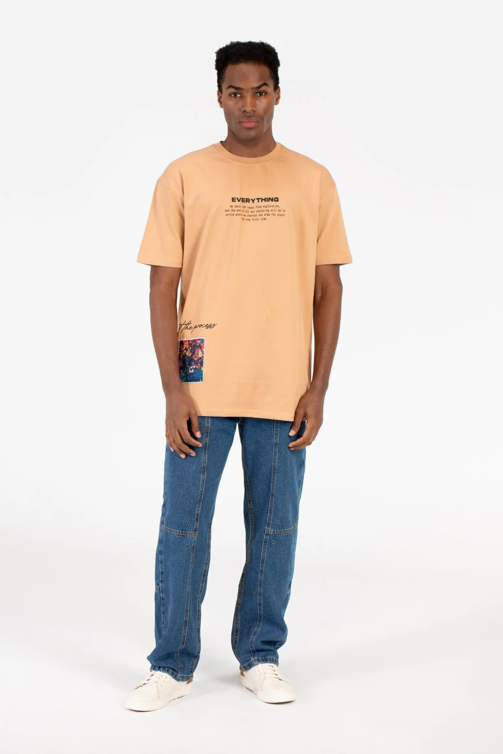 Men's Milton Graphic Print Crew Neck Oversize T-Shirt - Image 4