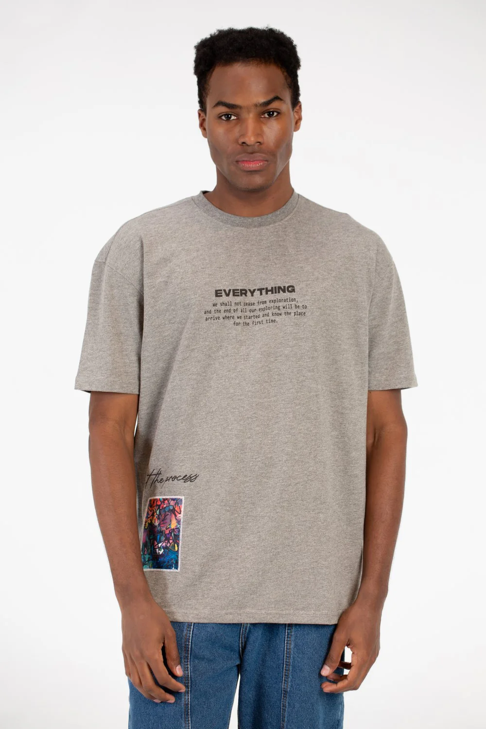 Men's Milton Graphic Print Crew Neck Oversize T-Shirt - Image 5